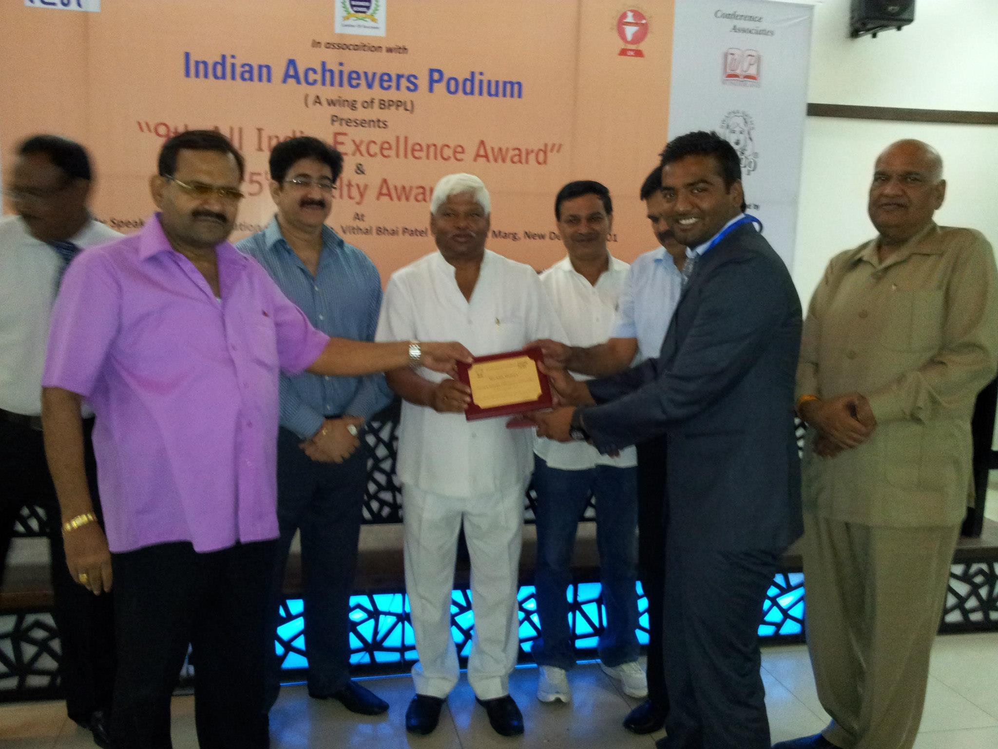 Awarded For Young And Dynamic Educationist Of The Year By Indian Achievers Podium
